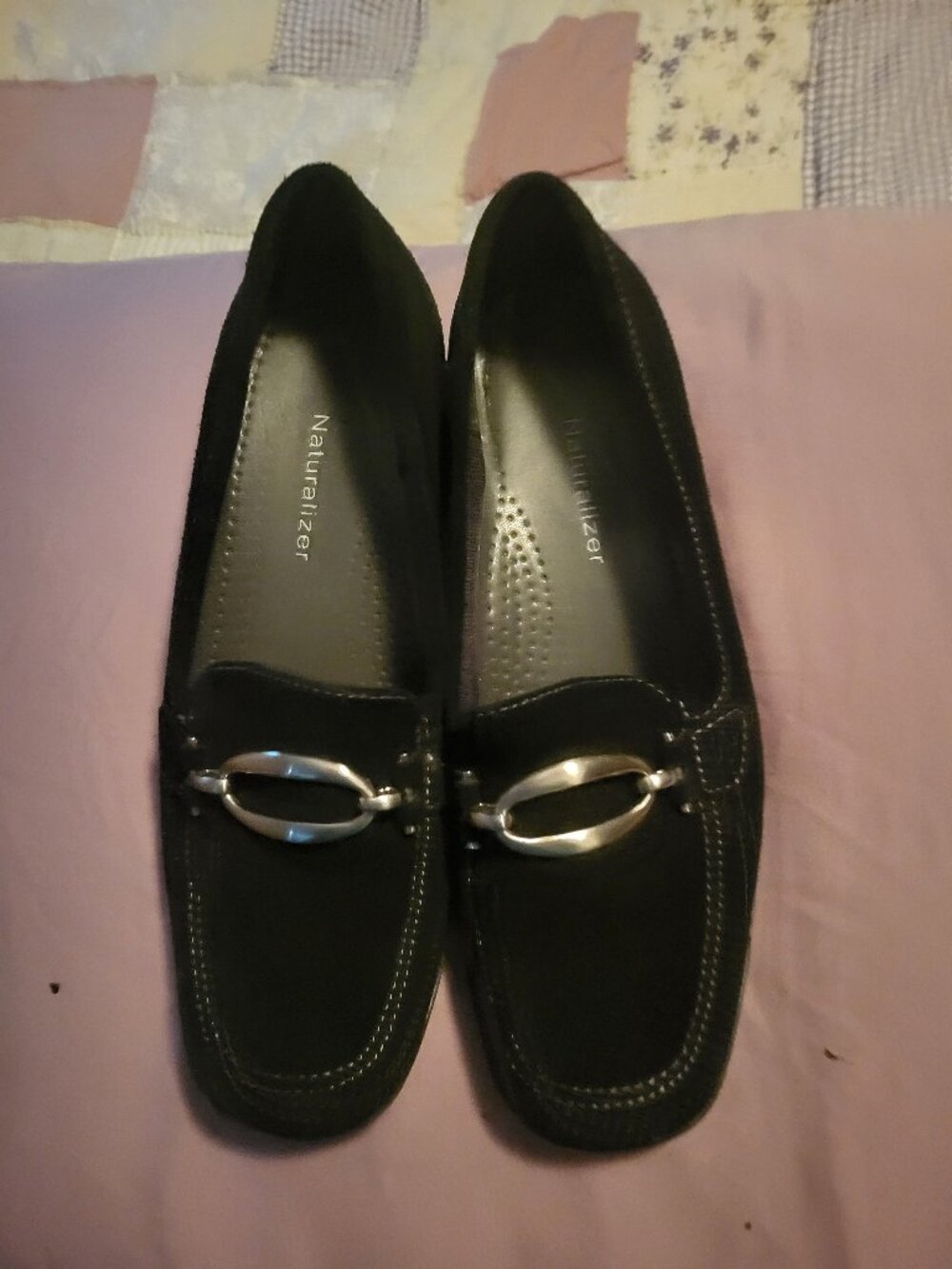 Naturalizer Black Suede Horsebit Loafers Size 6.5 M (New without tags)